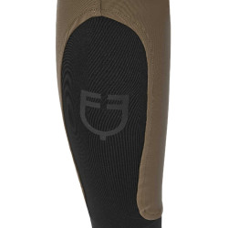 Damen-Reithose Equestro, Knie-Grip, High Waist Walnuss Braun