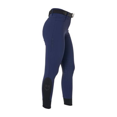 Damen-Reithose Equestro, Knie-Grip, High Waist Marineblazer Marineblau