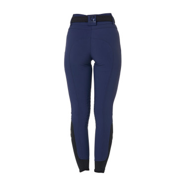 Damen-Reithose Equestro, Knie-Grip, High Waist Marineblazer Marineblau