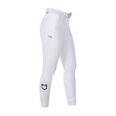Damenreithose Equestro x FISE Full-Grip Weiß Weiß Damenreithose Equestro x FISE Full-Grip Weiß Weiß