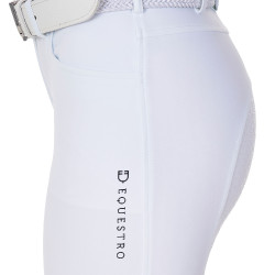 Damenreithose Equestro x FISE Full-Grip Weiß Weiß Damenreithose Equestro x FISE Full-Grip Weiß Weiß