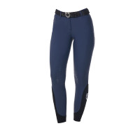 Damen-Reithose Equestro x FISE mit Kniegrip Marineblazer Marineblau