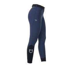 Damen-Reithose Equestro x FISE mit Kniegrip Marineblazer Marineblau