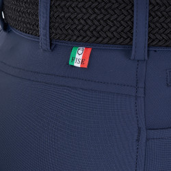 Damen-Reithose Equestro x FISE mit Kniegrip Marineblazer Marineblau