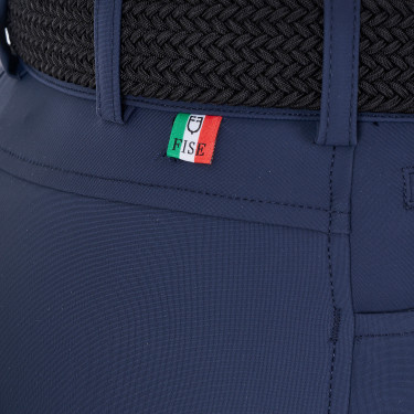 Damen-Reithose Equestro x FISE mit Kniegrip Marineblazer Marineblau