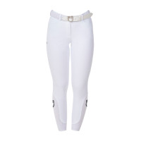 Damen-Reithose Equestro x FISE mit Kniegrip Marineblazer Marineblau