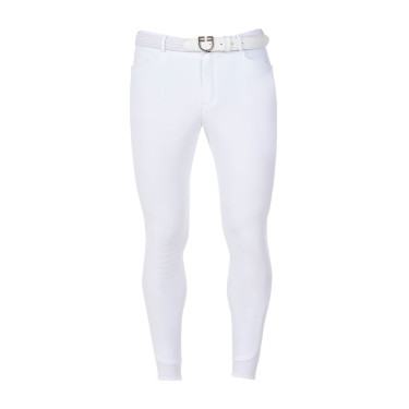 Herren-Reithose Equestro x FISE mit Knie-Grip Weiß Weiß Herren-Reithose Equestro x FISE mit Knie-Grip Weiß Weiß