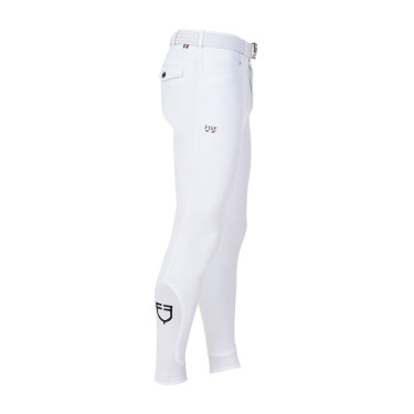 Herren-Reithose Equestro x FISE mit Knie-Grip Weiß Weiß Herren-Reithose Equestro x FISE mit Knie-Grip Weiß Weiß