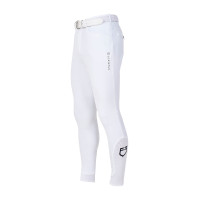 Herren-Reithose Equestro x FISE mit Knie-Grip Weiß Wei&szlig;