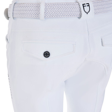 Herren-Reithose Equestro x FISE mit Knie-Grip Weiß Weiß Herren-Reithose Equestro x FISE mit Knie-Grip Weiß Weiß