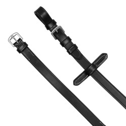 Equestro-Gummizügel mit Relief-Grip und silbernen Details Schwarz