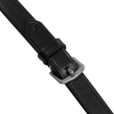 Equestro-Gummizügel mit Relief-Grip und silbernen Details Schwarz