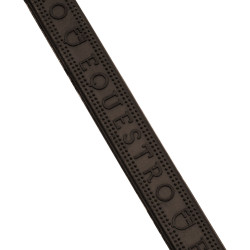 Equestro-Gummizügel mit Relief-Grip und silbernen Details Dunkelbraun