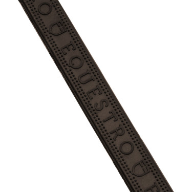 Equestro-Gummizügel mit Relief-Grip und silbernen Details Dunkelbraun