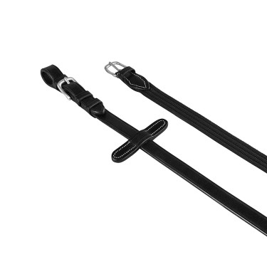 Equestro-Zügel mit silbernen Schnallen Schwarz