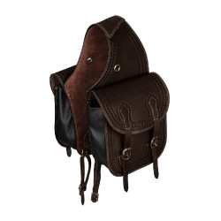 Pool's Satteltasche Bisaccia Handtooled Dunkelbraun