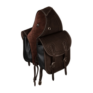 Pool's Satteltasche Bisaccia Handtooled Dunkelbraun
