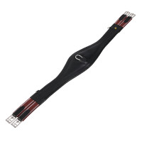 Equestro Ledersprunggurt mit Elastiken Schwarz