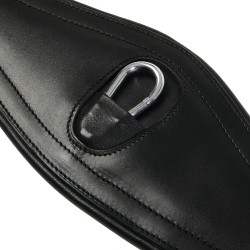 Equestro Ledersprunggurt mit Elastiken Schwarz