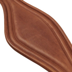 Equestro Ledersprunggurt mit Elastiken Cognac Braun