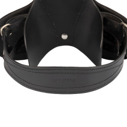 Spring-Sattel Equestro für Spielzeugpferd Schwarz