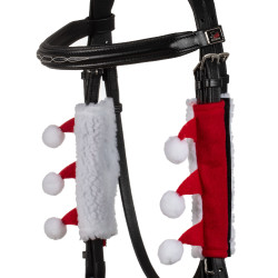 Set Christmas Supreme Nasenriemenüberzug + Backenstückschoner Rot