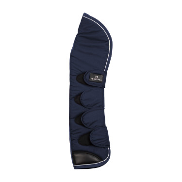 Transportgamaschen-Set und Schweifschoner Equestro mit Gummipatch Marine Marineblau
