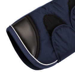 Transportgamaschen-Set und Schweifschoner Equestro mit Gummipatch Marine Marineblau