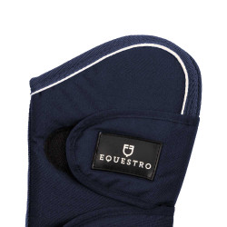 Transportgamaschen-Set und Schweifschoner Equestro mit Gummipatch Marine Marineblau