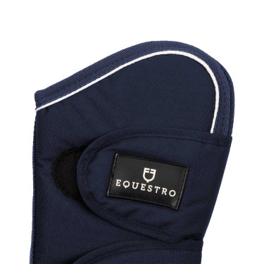 Transportgamaschen-Set und Schweifschoner Equestro mit Gummipatch Marine Marineblau