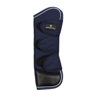 Transportgamaschen-Set und Schweifschoner Equestro mit Gummipatch Marine Marineblau