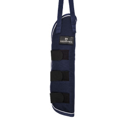 Transportgamaschen-Set und Schweifschoner Equestro mit Gummipatch Marine Marineblau