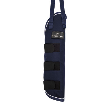 Transportgamaschen-Set und Schweifschoner Equestro mit Gummipatch Marine Marineblau