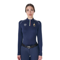 Damen-Training-Base-Layer Equestro x FISE Marineblazer Marineblau