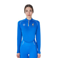 Damen-Training-Base-Layer Equestro x FISE Blau aus Savoyen