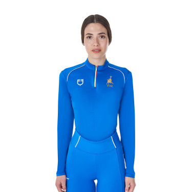 Damen-Training-Base-Layer Equestro x FISE Blau aus Savoyen
