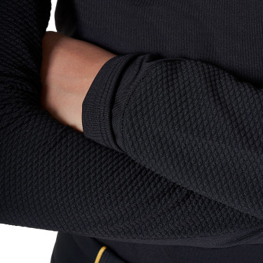 Unisex-Kinder-Baselayer Equestro aus Funktionsstoff Schwarz / schwarz