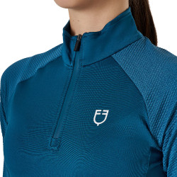 Unisex-Kinder-Baselayer Equestro aus Funktionsstoff Koralle Blau/Weiß Unisex-Kinder-Baselayer Equestro aus Funktionsstoff Koralle Blau/Weiß