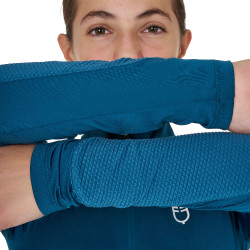 Unisex-Kinder-Baselayer Equestro aus Funktionsstoff Koralle Blau/Weiß Unisex-Kinder-Baselayer Equestro aus Funktionsstoff Koralle Blau/Weiß