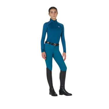 Unisex-Kinder-Baselayer Equestro aus Funktionsstoff Koralle Blau/Weiß Unisex-Kinder-Baselayer Equestro aus Funktionsstoff Koralle Blau/Weiß
