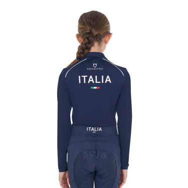 Unisex-Kinder-Baselayer Equestro x FISE Marineblazer Marineblau