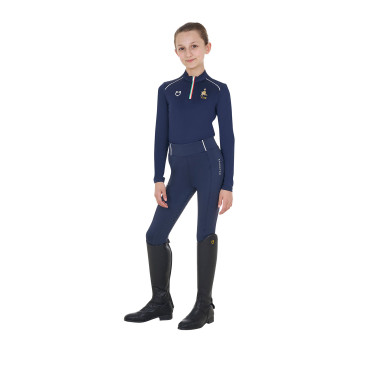 Unisex-Kinder-Baselayer Equestro x FISE Marineblazer Marineblau