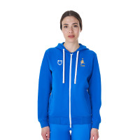 Damen-Kapuzenpullover Equestro x FISE Blau aus Savoyen