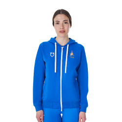 Damen-Kapuzenpullover Equestro x FISE Blau aus Savoyen