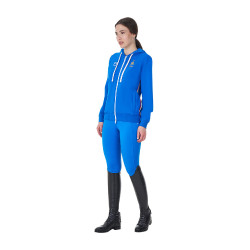 Damen-Kapuzenpullover Equestro x FISE Blau aus Savoyen