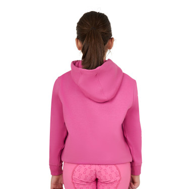 Mädchen-Kapuzenpullover Equestro Winter Love Rosa Schloss