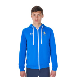 Herren-Hoodie Equestro x FISE Blau aus Savoyen