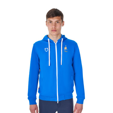 Herren-Hoodie Equestro x FISE Blau aus Savoyen