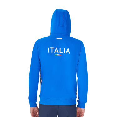 Herren-Hoodie Equestro x FISE Blau aus Savoyen