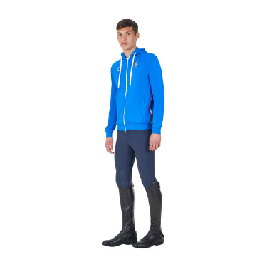 Herren-Hoodie Equestro x FISE Blau aus Savoyen